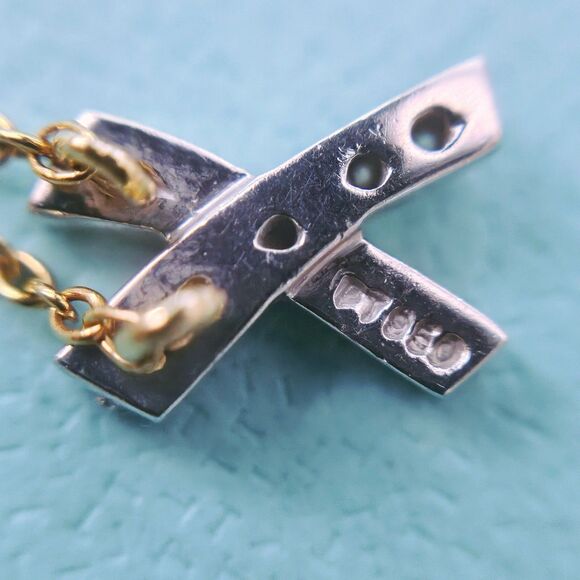 Tiffany & Co. Paloma Picasso Signature X Graffiti Diamond 18k PT950 Necklace - Picture 3 of 8